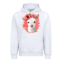 White floral baby goat Urban Hoodie - Jasminsmagicworld