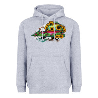 Heather Grey Virginia State Map Heavyweight Hoodie - RanaPortraitStore
