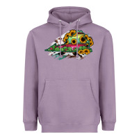Lavender Virginia State Map Heavyweight Hoodie - RanaPortraitStore