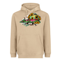 Mushroom Virginia State Map Heavyweight Hoodie - RanaPortraitStore