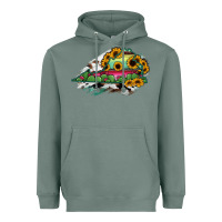 Sage Virginia State Map Heavyweight Hoodie - RanaPortraitStore