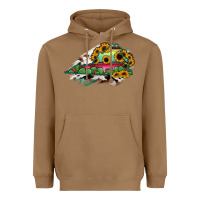 Toasted Coconut Virginia State Map Heavyweight Hoodie - RanaPortraitStore