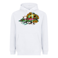 White Virginia State Map Heavyweight Hoodie - RanaPortraitStore