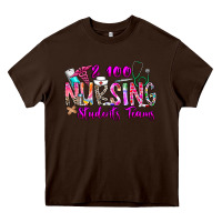 Chocolate Brown 100 Nursing Students Teams Heavy Core Tee - CowhideDigitalArt