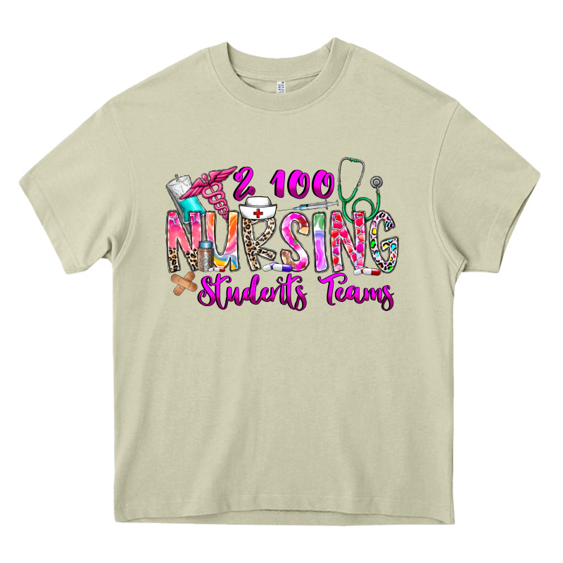100 Nursing Students Teams Heavy Core Tee by CowhideDigitalArt | Teevron