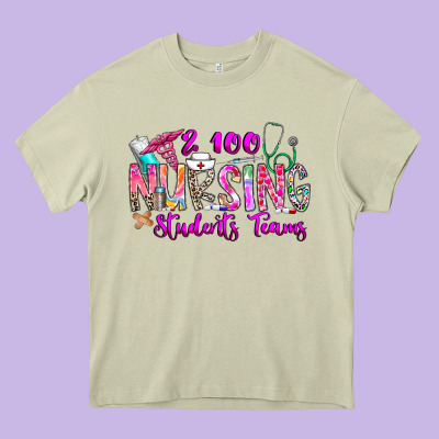100 Nursing Students Teams Heavy Core Tee Designed By Cowhidedigitalart