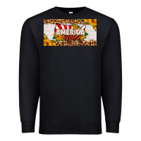 Black america map sunflower license plate Premium Sweatshirt - HRA Design Shop