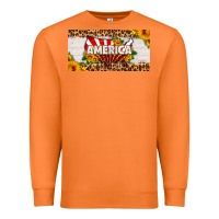 Carrot america map sunflower license plate Premium Sweatshirt - HRA Design Shop