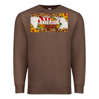 Chestnut america map sunflower license plate Premium Sweatshirt - HRA Design Shop