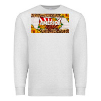 Oatmeal Heather america map sunflower license plate Premium Sweatshirt - HRA Design Shop