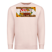 Pale Pink america map sunflower license plate Premium Sweatshirt - HRA Design Shop