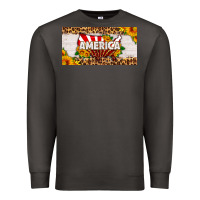 America Map Sunflower License Plate Premium Sweatshirt | Teevron