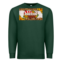 Sports Green america map sunflower license plate Premium Sweatshirt - HRA Design Shop