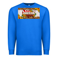True Royal america map sunflower license plate Premium Sweatshirt - HRA Design Shop