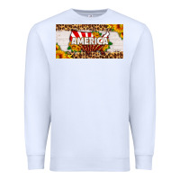 White america map sunflower license plate Premium Sweatshirt - HRA Design Shop