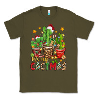 Army Green christmas cactus merry cactmas Classic Tee - Zillion Design Studio