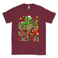 Burgundy christmas cactus merry cactmas Classic Tee - Zillion Design Studio