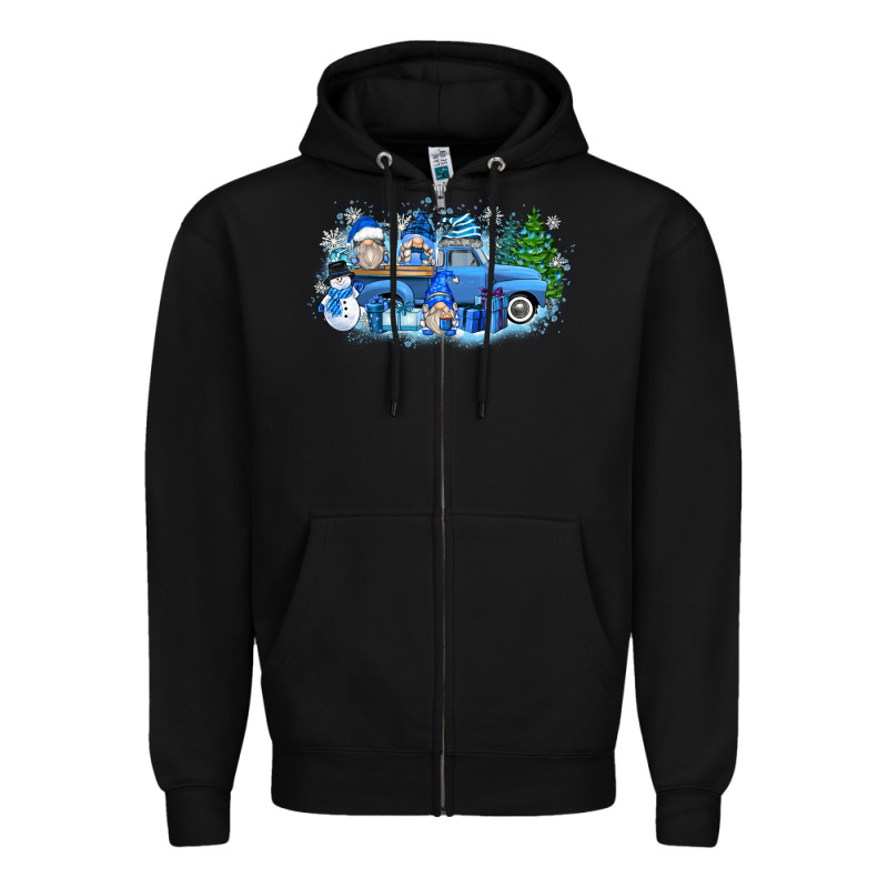 Snow Gnome Truck Zipper Hoodie by Zillion Design Studio | Teevron
