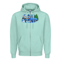 Seafoam snow gnome truck Zipper Hoodie - Zillion Design Studio