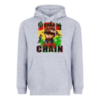 Heather Grey Breaking every chain juneteenth Heavyweight Hoodie - Zillion Design Studio