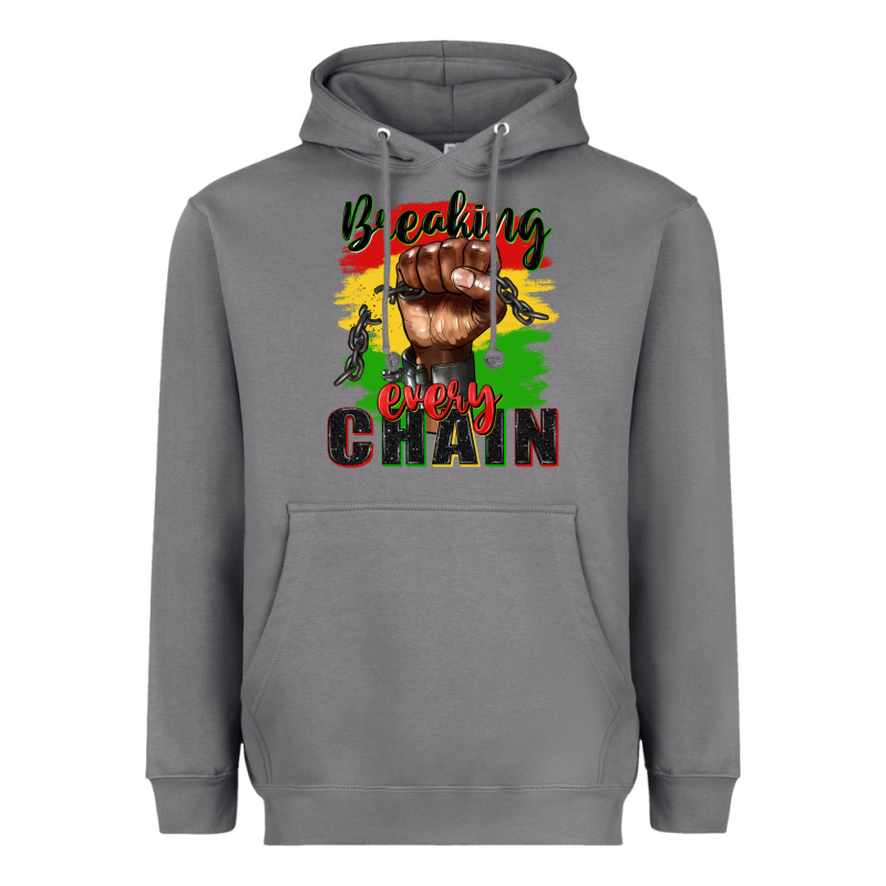 Breaking Every Chain Juneteenth Heavyweight Hoodie by Zillion Design Studio | Teevron
