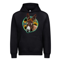 Black aztec backsground donkey Urban Hoodie - Jasminsmagicworld