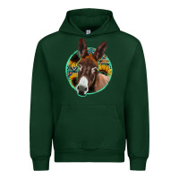 Forest Green aztec backsground donkey Urban Hoodie - Jasminsmagicworld