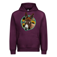 Mauve Wine aztec backsground donkey Urban Hoodie - Jasminsmagicworld