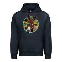 Navy aztec backsground donkey Urban Hoodie - Jasminsmagicworld