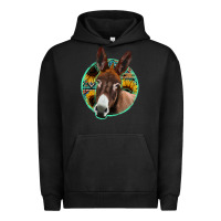Pigment Black aztec backsground donkey Urban Hoodie - Jasminsmagicworld