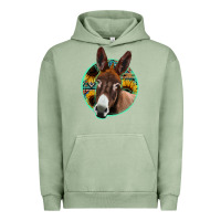 Pigment Oil Green aztec backsground donkey Urban Hoodie - Jasminsmagicworld