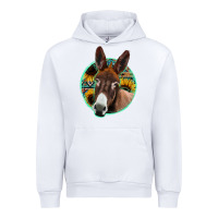 White aztec backsground donkey Urban Hoodie - Jasminsmagicworld