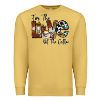 Antique Gold for the love of the coffe Premium Sweatshirt - CowhideDigitalArt