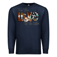 Navy for the love of the coffe Premium Sweatshirt - CowhideDigitalArt