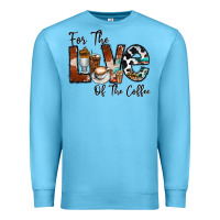 Ocean Blue for the love of the coffe Premium Sweatshirt - CowhideDigitalArt