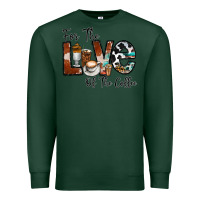 Sports Green for the love of the coffe Premium Sweatshirt - CowhideDigitalArt