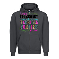 Smoke sorry im cranky im going through my terrible forti Zipper Hoodie - texasbilliewilder