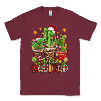 Burgundy christmas cactus feliz navidad Classic Tee - Zillion Design Studio