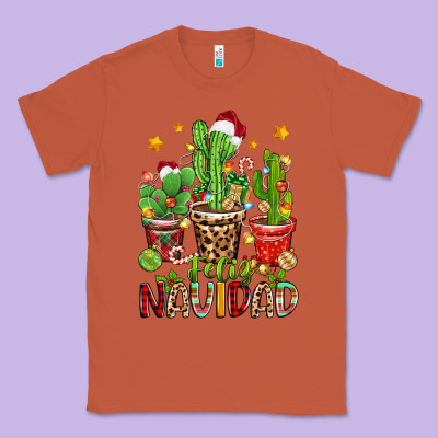 Christmas Cactus Feliz Navidad Classic Tee Designed By Zillion Design Studio