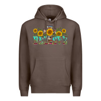 Coffee western believe sunflowers flowers Premium Hoodie - BarkalooDesign