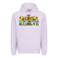 Lilac western believe sunflowers flowers Premium Hoodie - BarkalooDesign