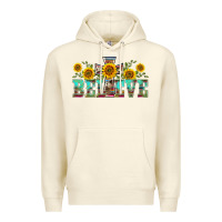 Sandshell western believe sunflowers flowers Premium Hoodie - BarkalooDesign