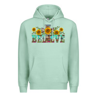 Seafoam western believe sunflowers flowers Premium Hoodie - BarkalooDesign