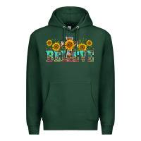Sports Green western believe sunflowers flowers Premium Hoodie - BarkalooDesign
