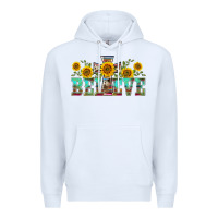 White western believe sunflowers flowers Premium Hoodie - BarkalooDesign
