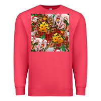 Cardinal christmas pig  tartan with  hay and christmas ligh Premium Sweatshirt - FaDigitalArtStudio
