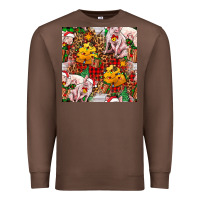 Chestnut christmas pig  tartan with  hay and christmas ligh Premium Sweatshirt - FaDigitalArtStudio
