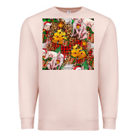Christmas Pig  Tartan With  Hay And Christmas Ligh Premium Sweatshirt | Teevron