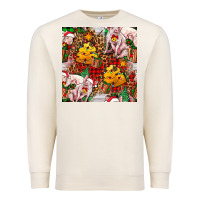 Sandshell christmas pig  tartan with  hay and christmas ligh Premium Sweatshirt - FaDigitalArtStudio
