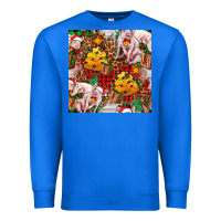 True Royal christmas pig  tartan with  hay and christmas ligh Premium Sweatshirt - FaDigitalArtStudio